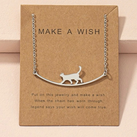 Other - Cat charm necklace. New.